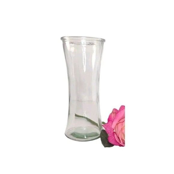 Napco Crystal Clear Glass Vase Gathering Vase 9 3/4" - Picture 7 of 12